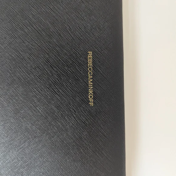 SOLD! REBECCA MINKOFF Leo Black Saffiano Leather Zipper Envelope Clutch Wallet - Picture 3 of 5